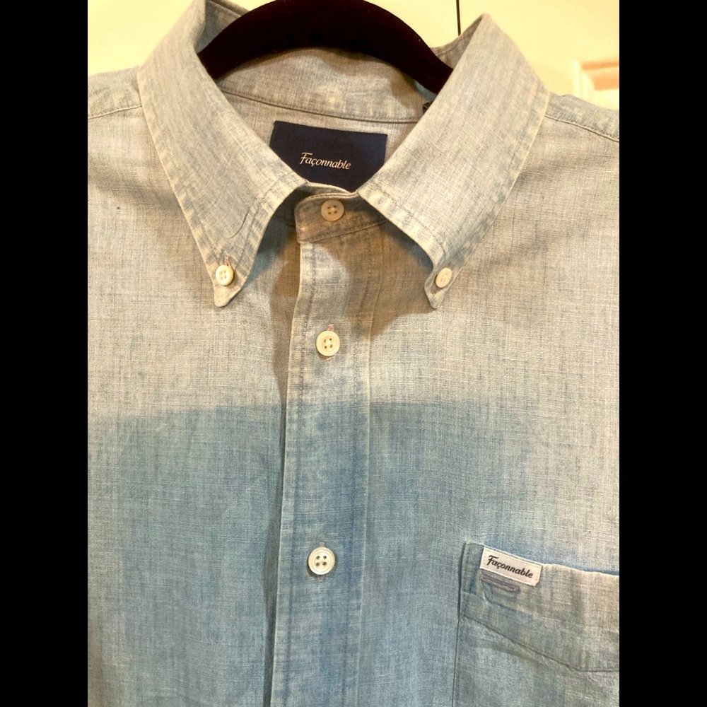 ❣️ Faconnable Classique Fit Button Down Large